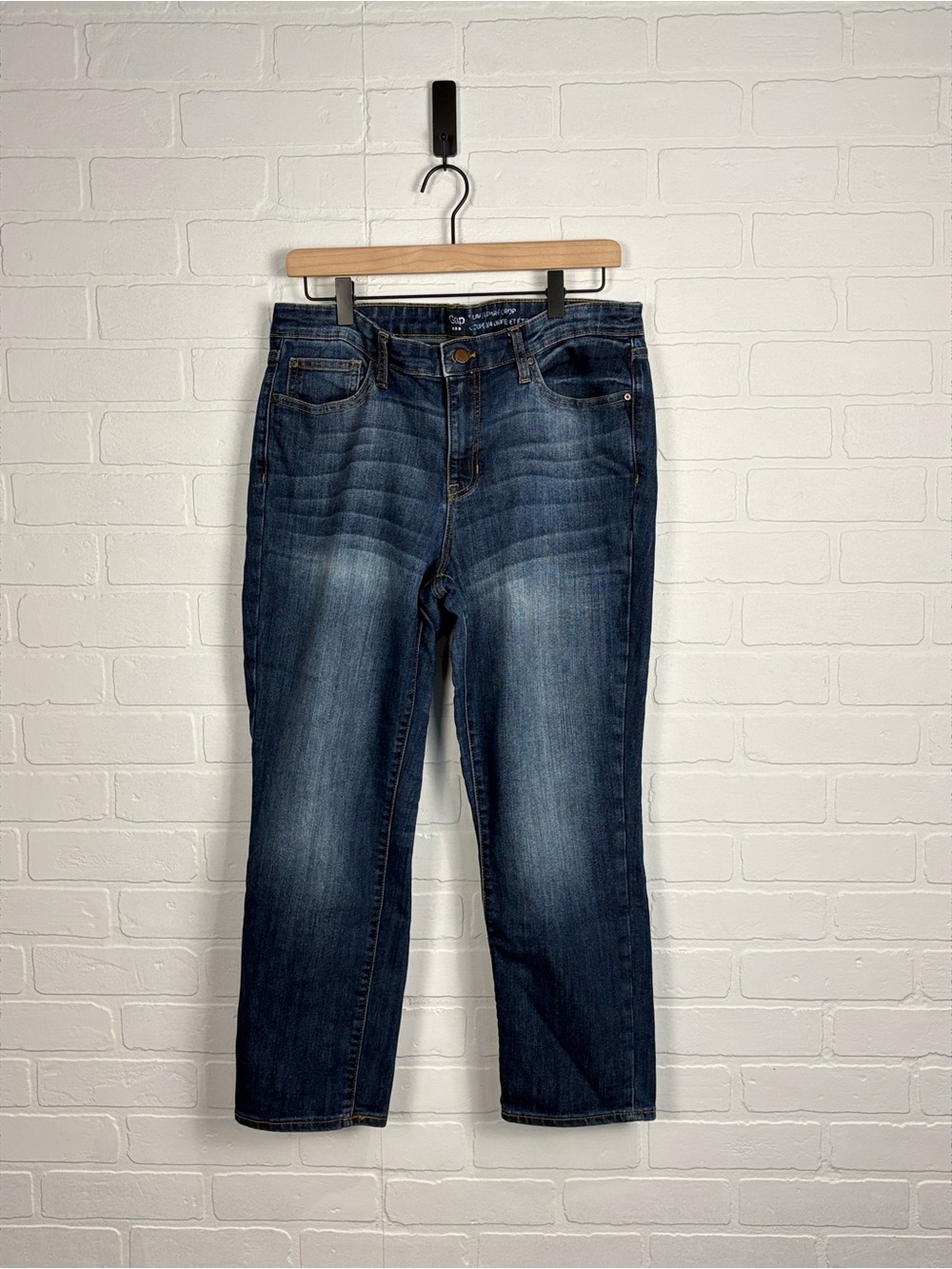 Gap 1969 Slim Straight Crop Jeans Dark Wash US 14 / 32R